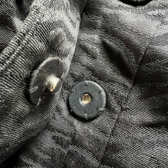 Michael Michael Kors black animal print 3/4 sleeve large button jacket small - Picture 5 of 9